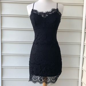 Top shop black lace dress